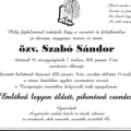 Elhunyt Szabó Sándor tanár úr